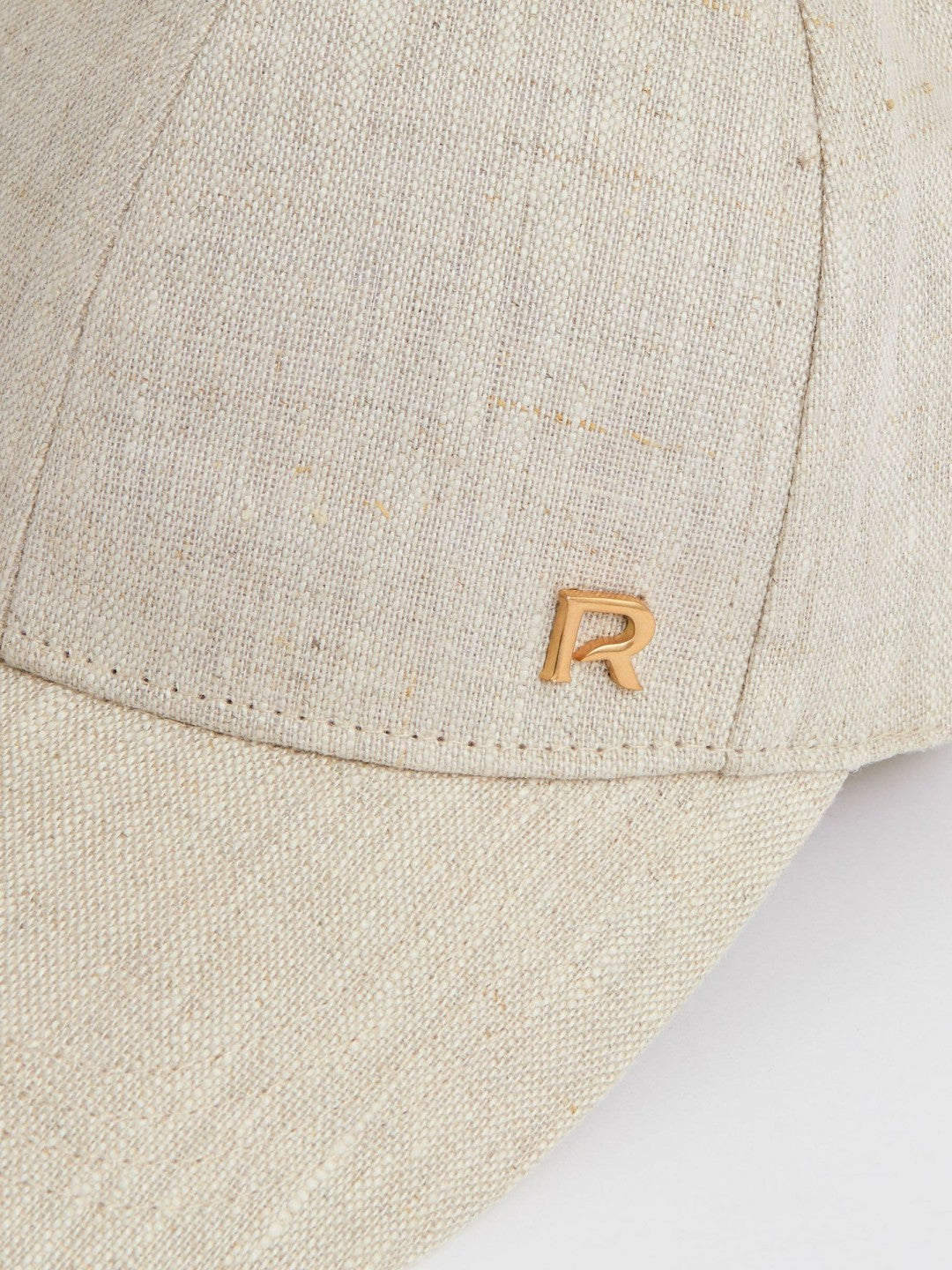 Women Linen Logo Baseball Cap in Neutral