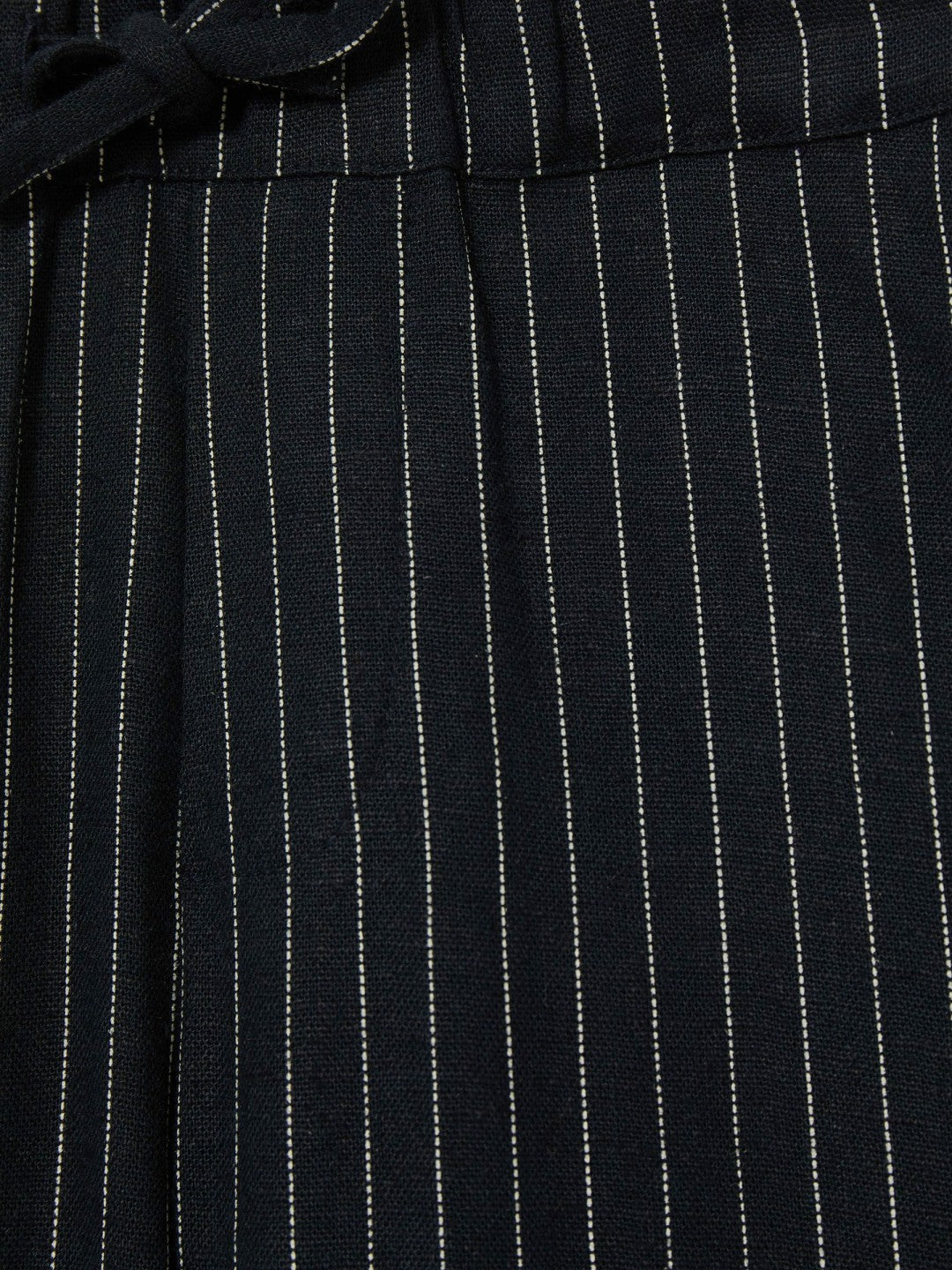 Children & Baby Linen-Blend Drawstring Trousers in Navy Stripe