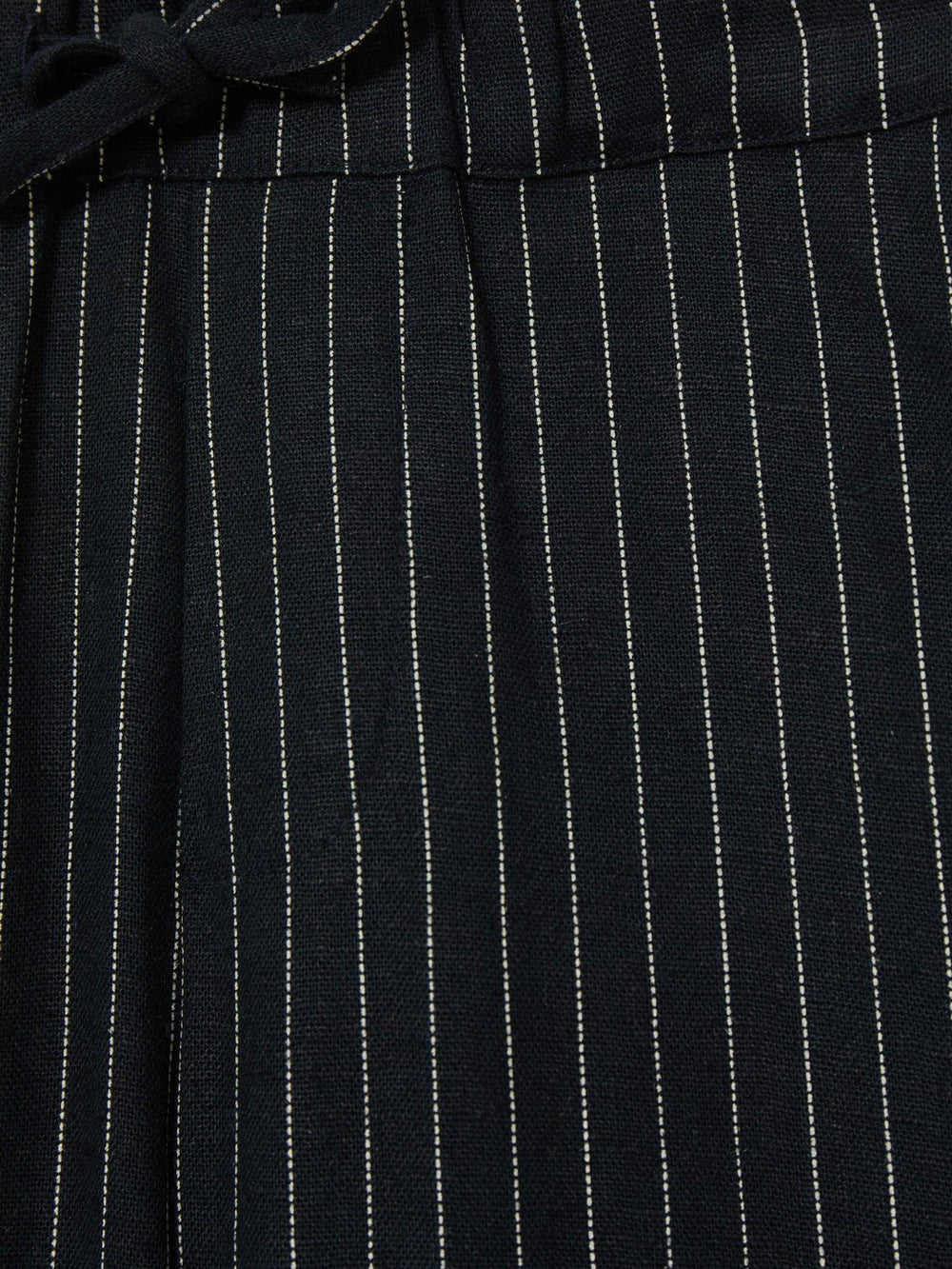 Children & Baby Linen-Blend Drawstring Trousers in Navy Stripe