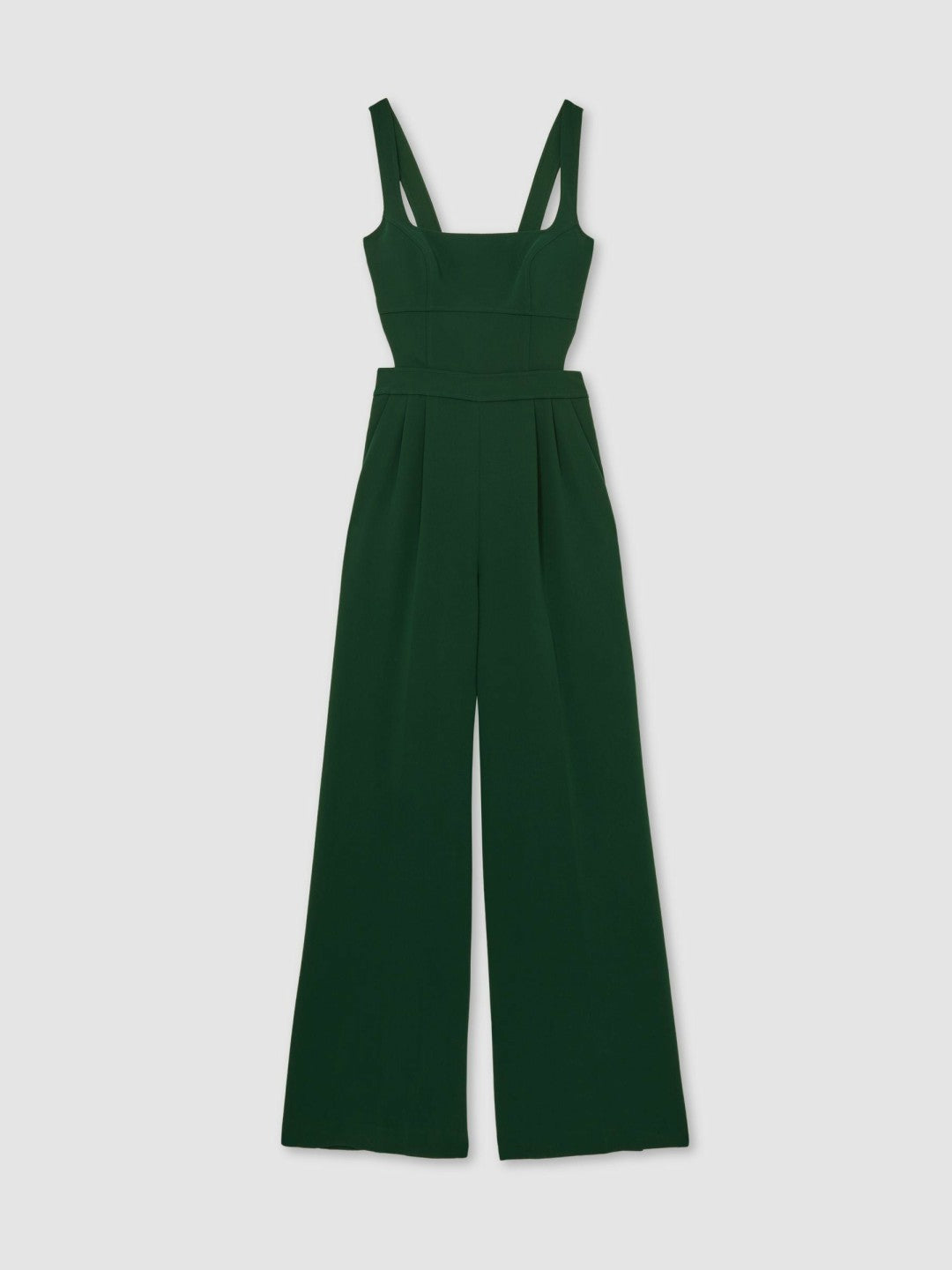 Women Wide-Leg Cut-Out Jumpsuit in Green