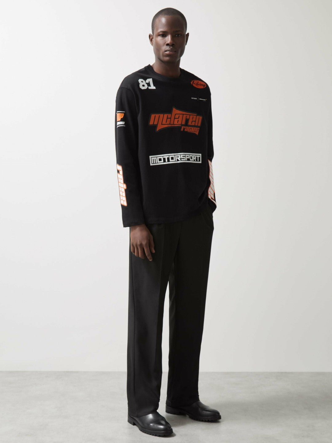 Men McLaren F1 Team Cotton Logo T-Shirt Unisex Fit in Black
