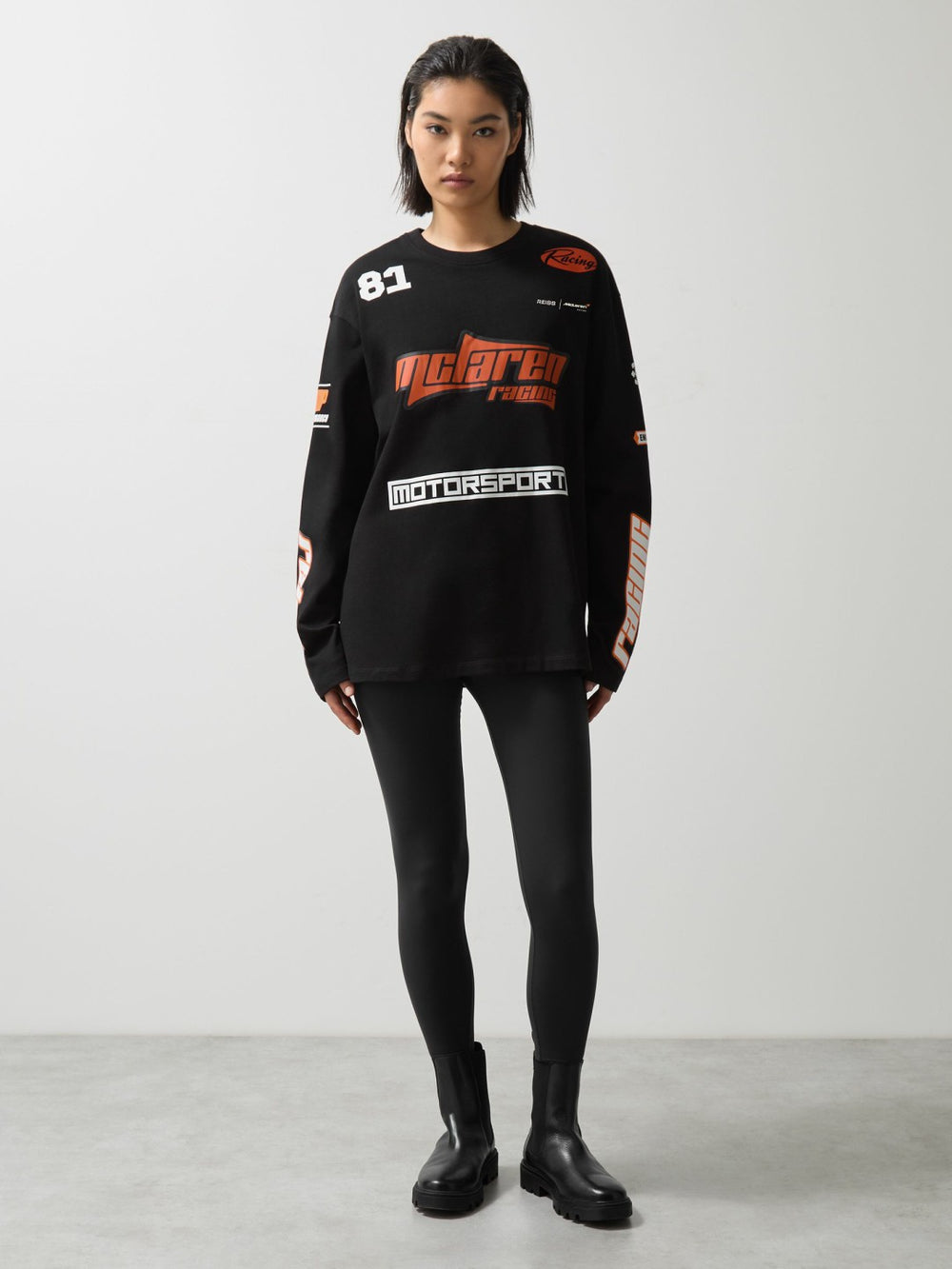 Men McLaren F1 Team Cotton Logo T-Shirt Unisex Fit in Black