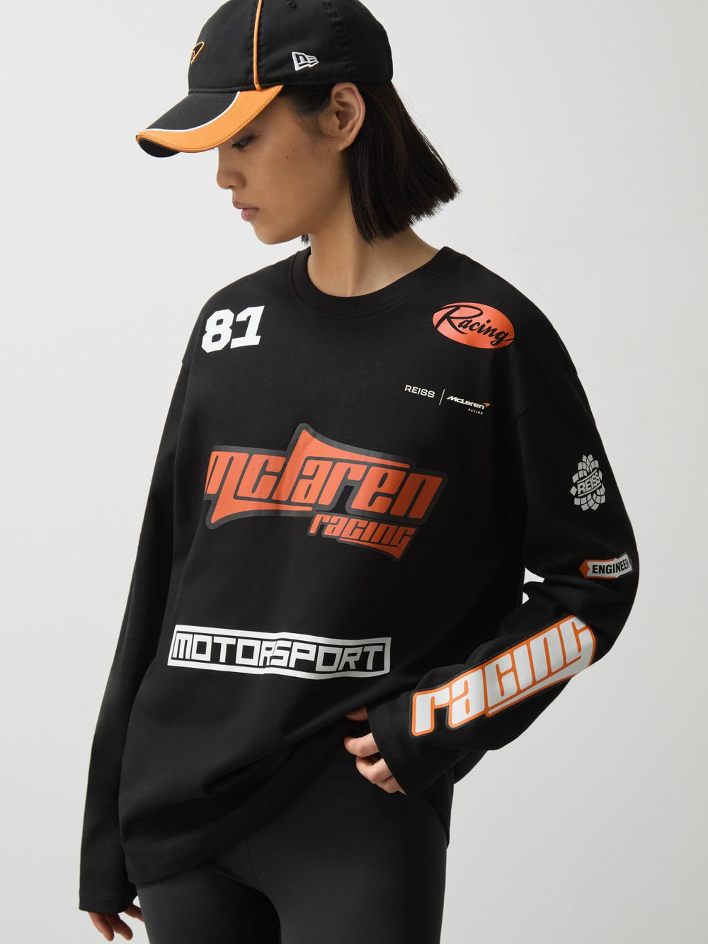 Men McLaren F1 Team Cotton Logo T-Shirt Unisex Fit in Black