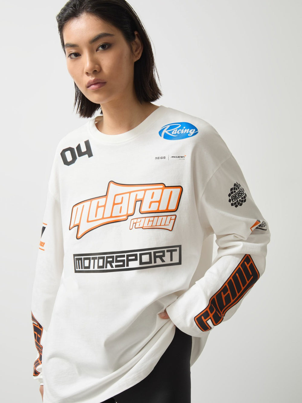 Men McLaren F1 Team Cotton Logo T-Shirt Unisex Fit in White