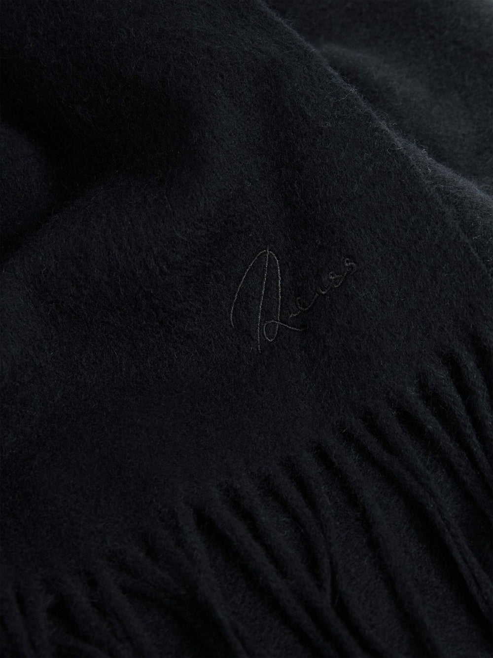 Men Wool and Cashmere Scarf in Navy