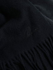 Men Wool and Cashmere Scarf in Navy