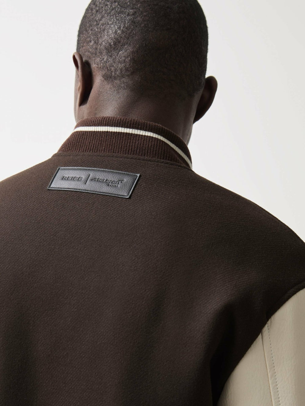 Men McLaren F1 Team Bomber Jacket in Brown/Ivory/White