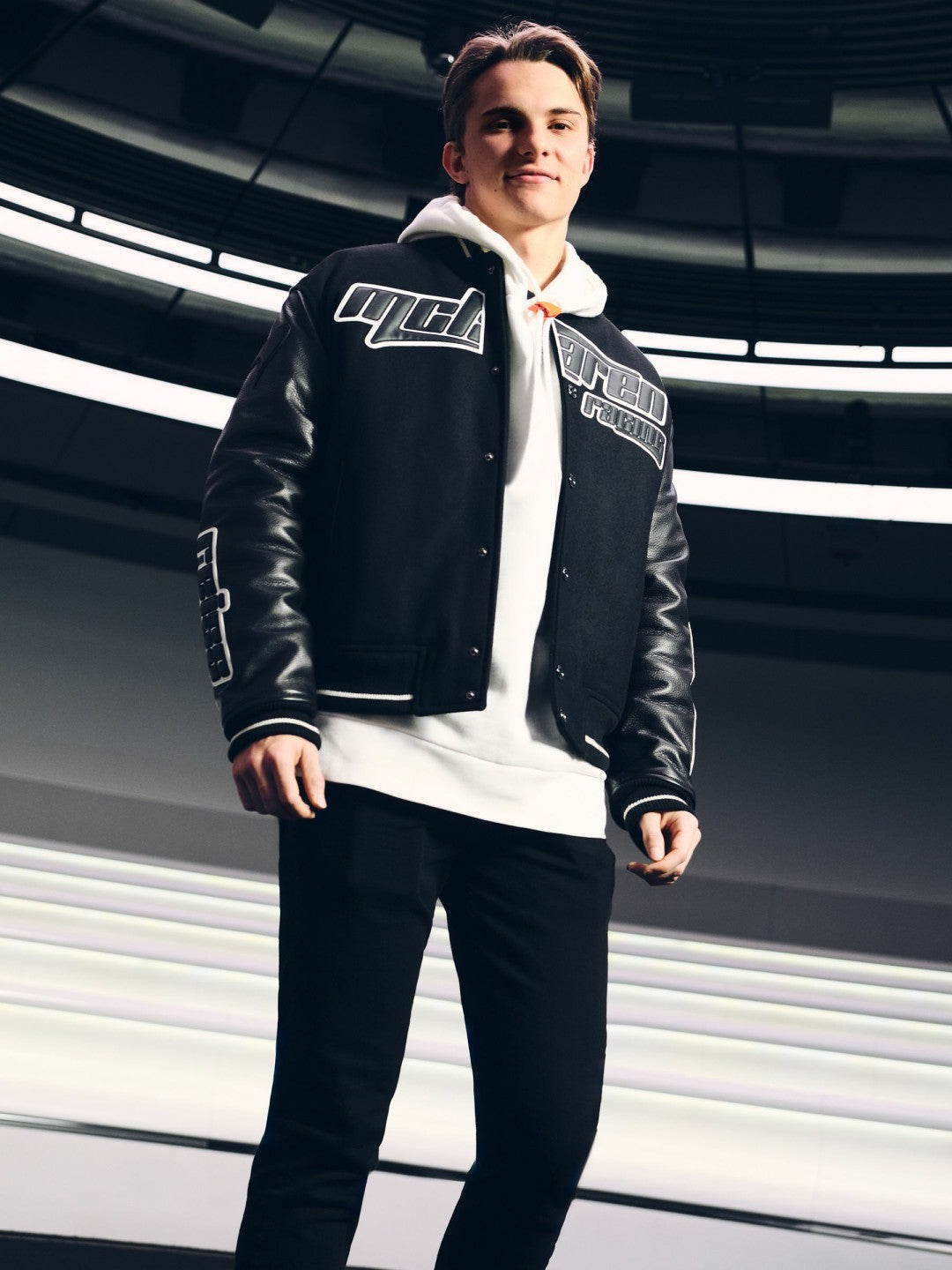 Men McLaren F1 Team Bomber Jacket in Black