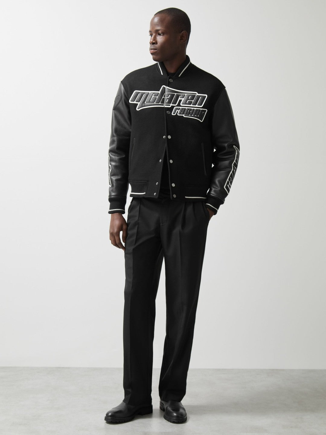 Men McLaren F1 Team Bomber Jacket in Black