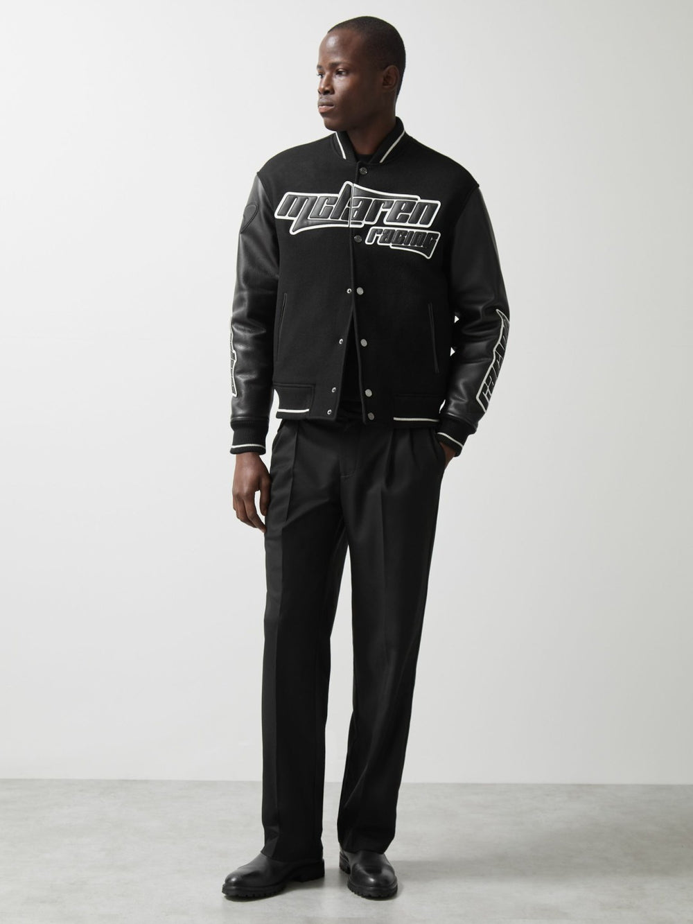 Men McLaren F1 Team Bomber Jacket in Black