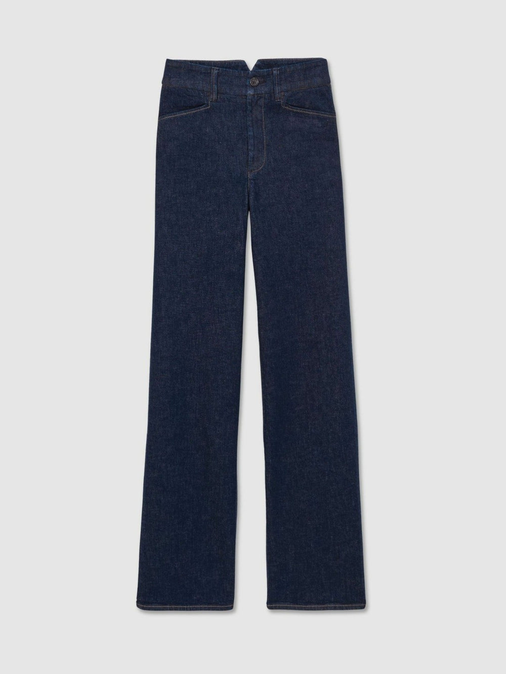 Women Paige High Rise Wide Leg Jeans in Edinburgh Dark Blue