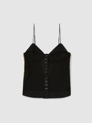 Women Atelier Embellished Corset Top in Black