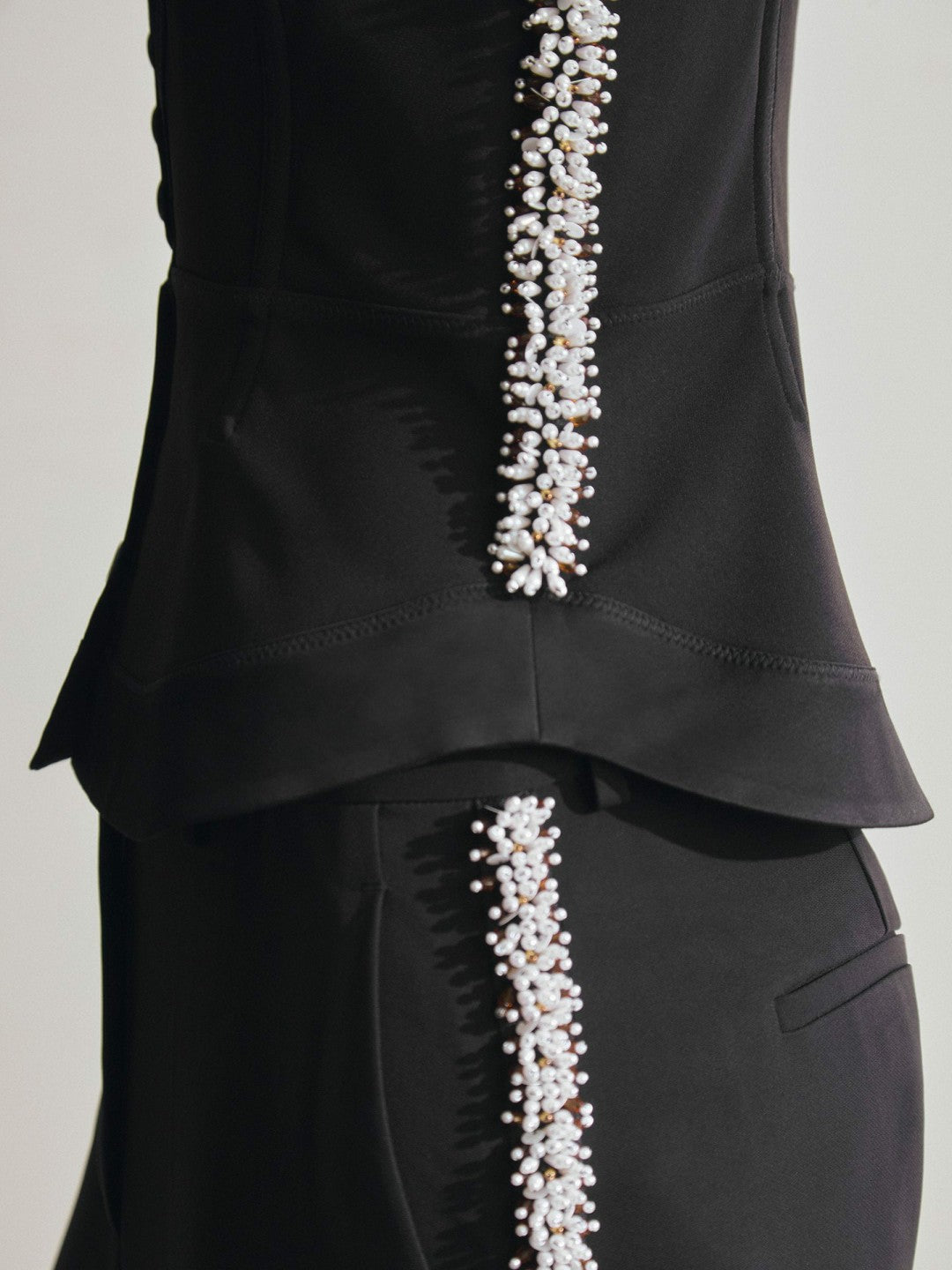 Women Atelier Embellished Corset Top in Black