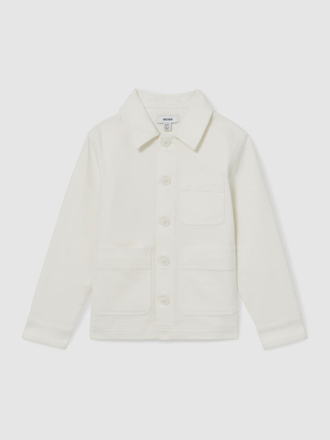 Children & Baby Cotton-Blend Work Jacket in Off White