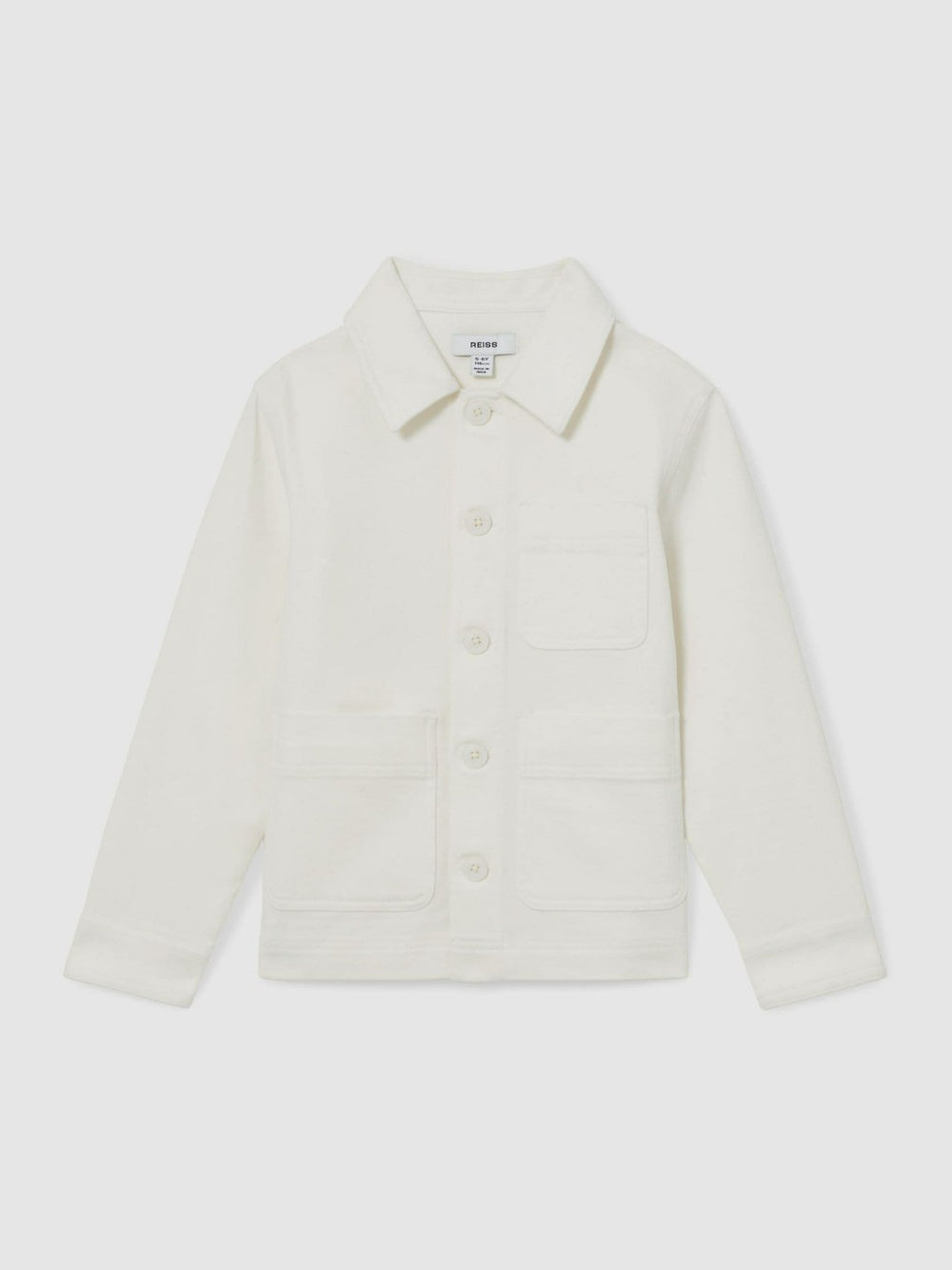 Children & Baby Cotton-Blend Work Jacket in Off White