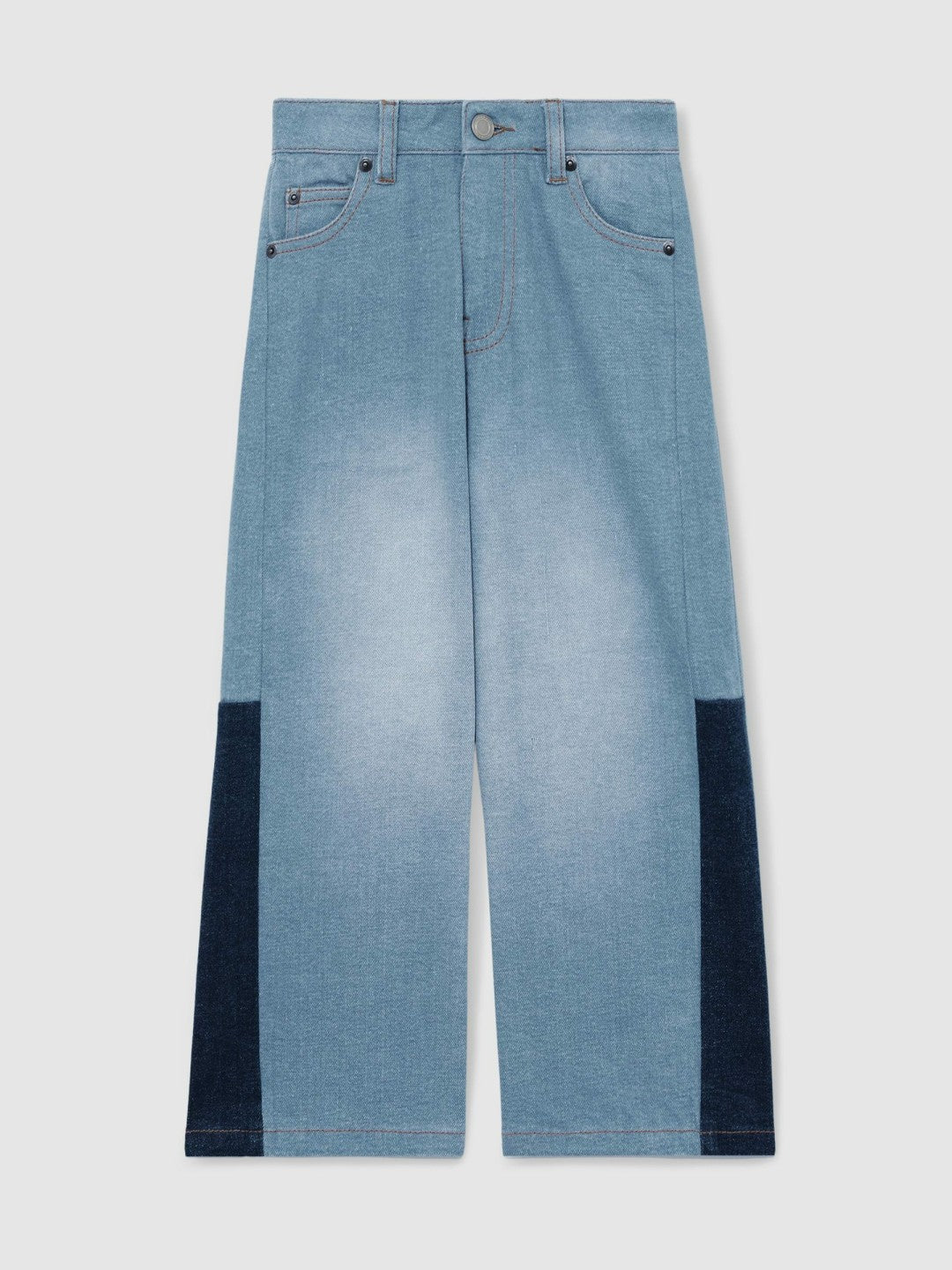 Children & Baby 4-9 yrs Patchwork Denim Jeans Two-Tone in Blue