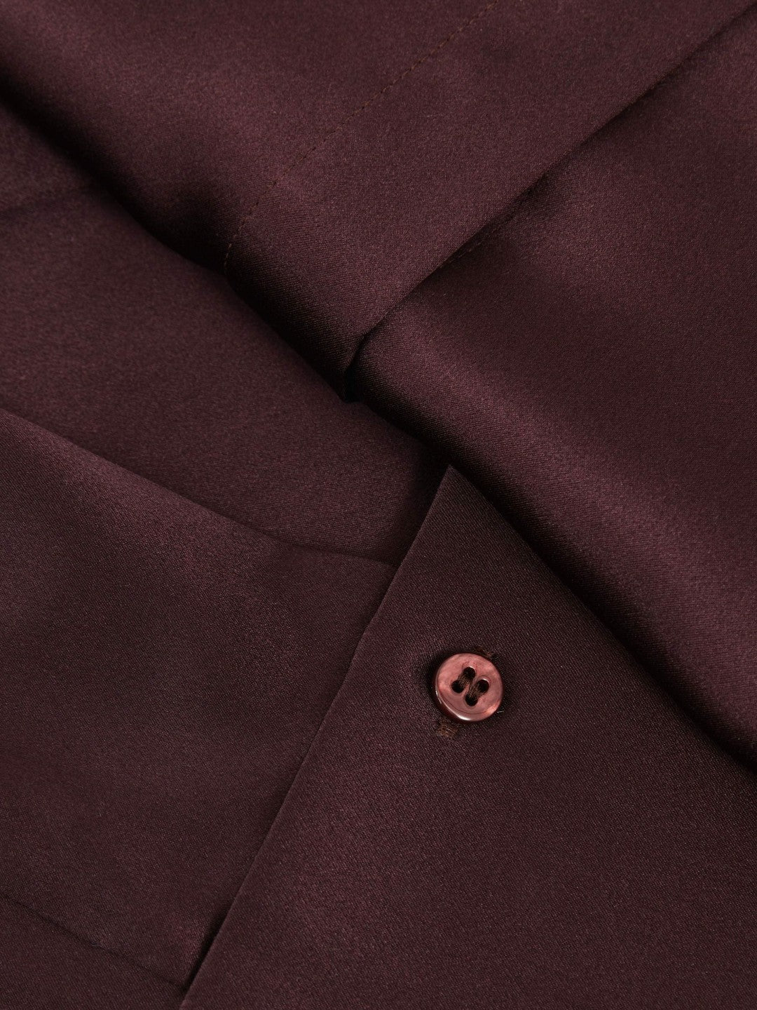 Women Silk Double-Cuff Button-Through Shirt in Red