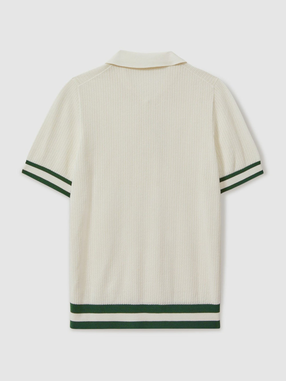 Men | Ché Knitted Half-Button Polo Shirt in White