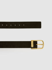 Women Leather Half Keeper Belt in Chocolate