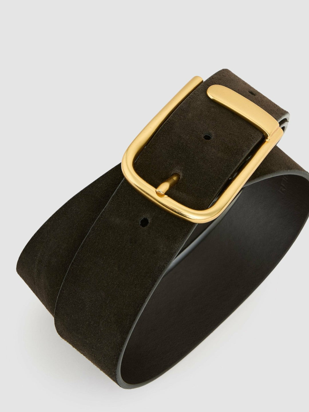 Women Leather Half Keeper Belt in Chocolate