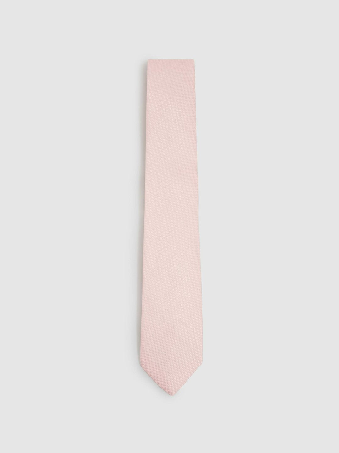 Men Textured Silk Blend Tie in Light Pink
