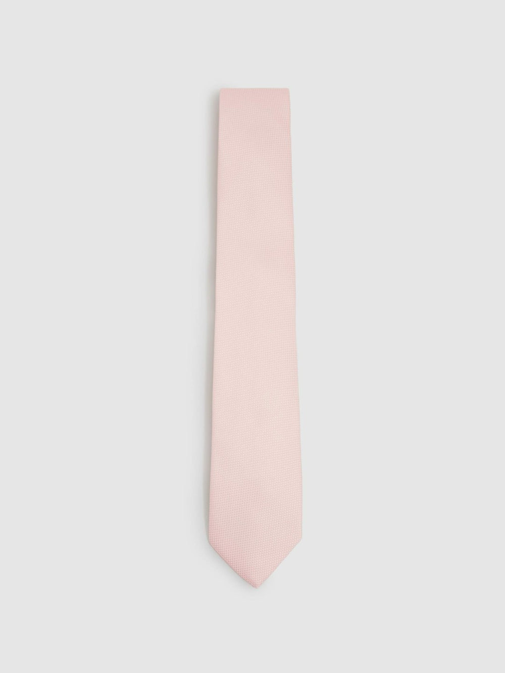 Men Textured Silk Blend Tie in Light Pink
