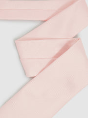 Men Textured Silk Blend Tie in Light Pink