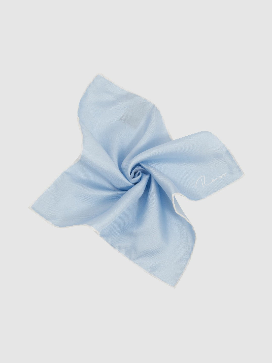 Men Ceremony Light Blue Silk Pocket Square