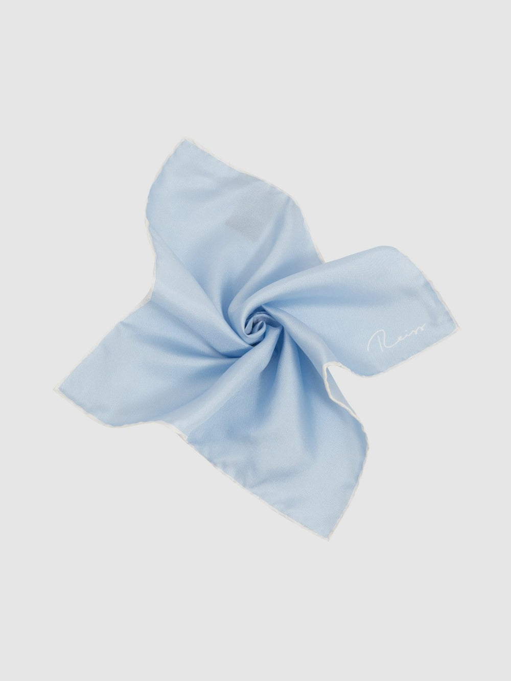 Men Ceremony Light Blue Silk Pocket Square
