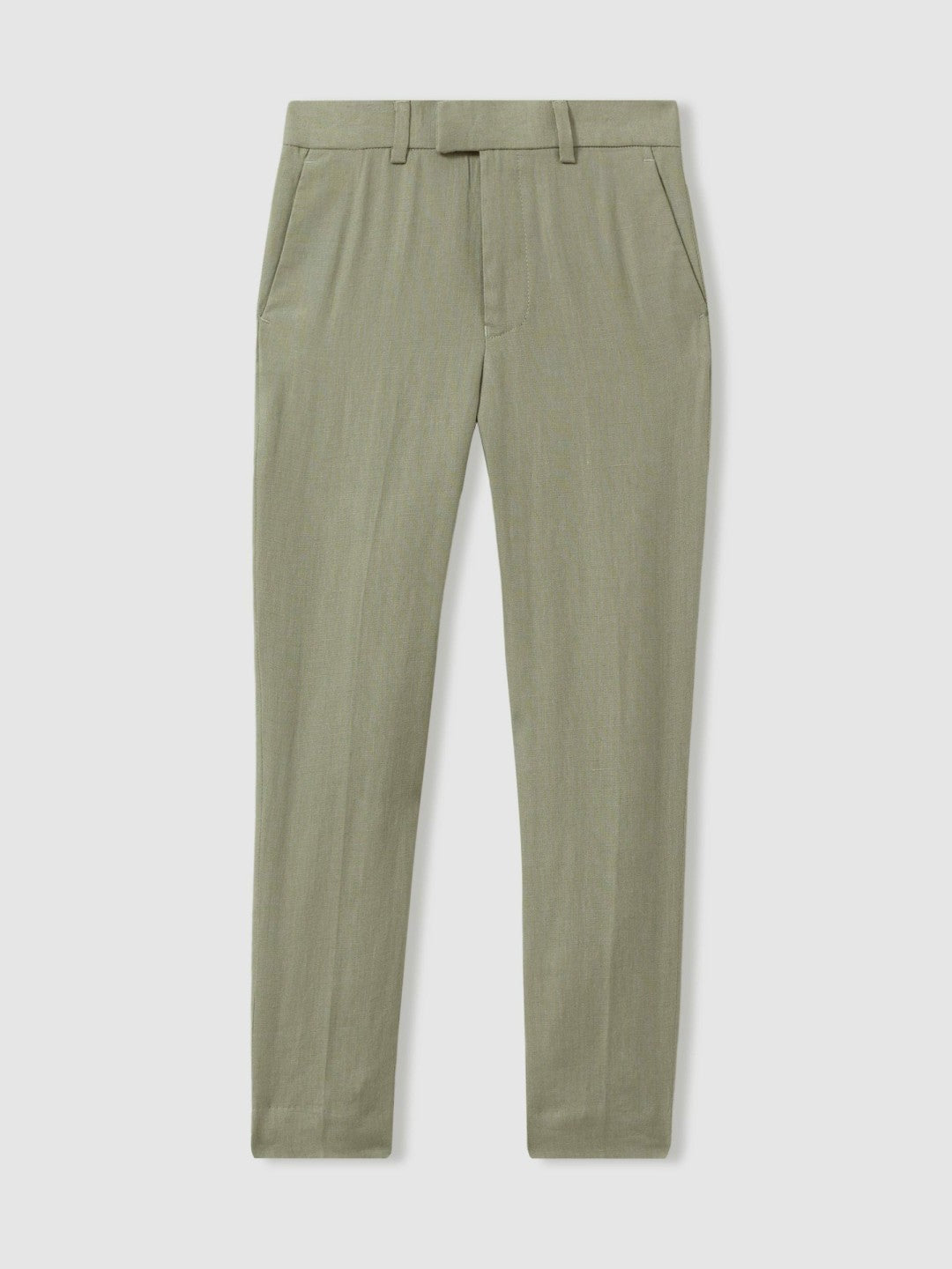 Children & Baby 3-9 yrs Slim Fit Linen Adjustable Trousers in Apple