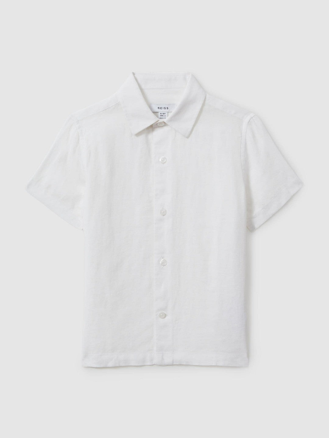 Children & Baby 9-13 yrs Short Sleeve Linen Shirt in White