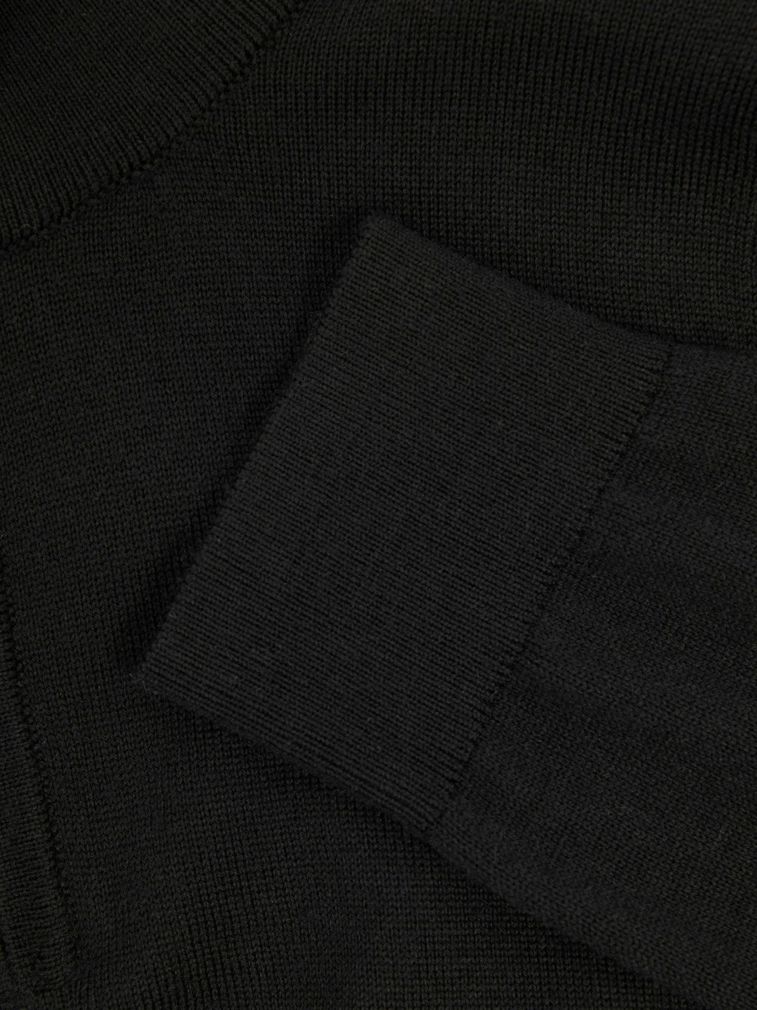 Children & Baby 3-9 yrs Merino Wool Half-Zip Funnel Neck Jumper in Black