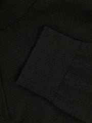 Children & Baby 9-13 yrs Merino Wool Half-Zip Funnel Neck Jumper in Black