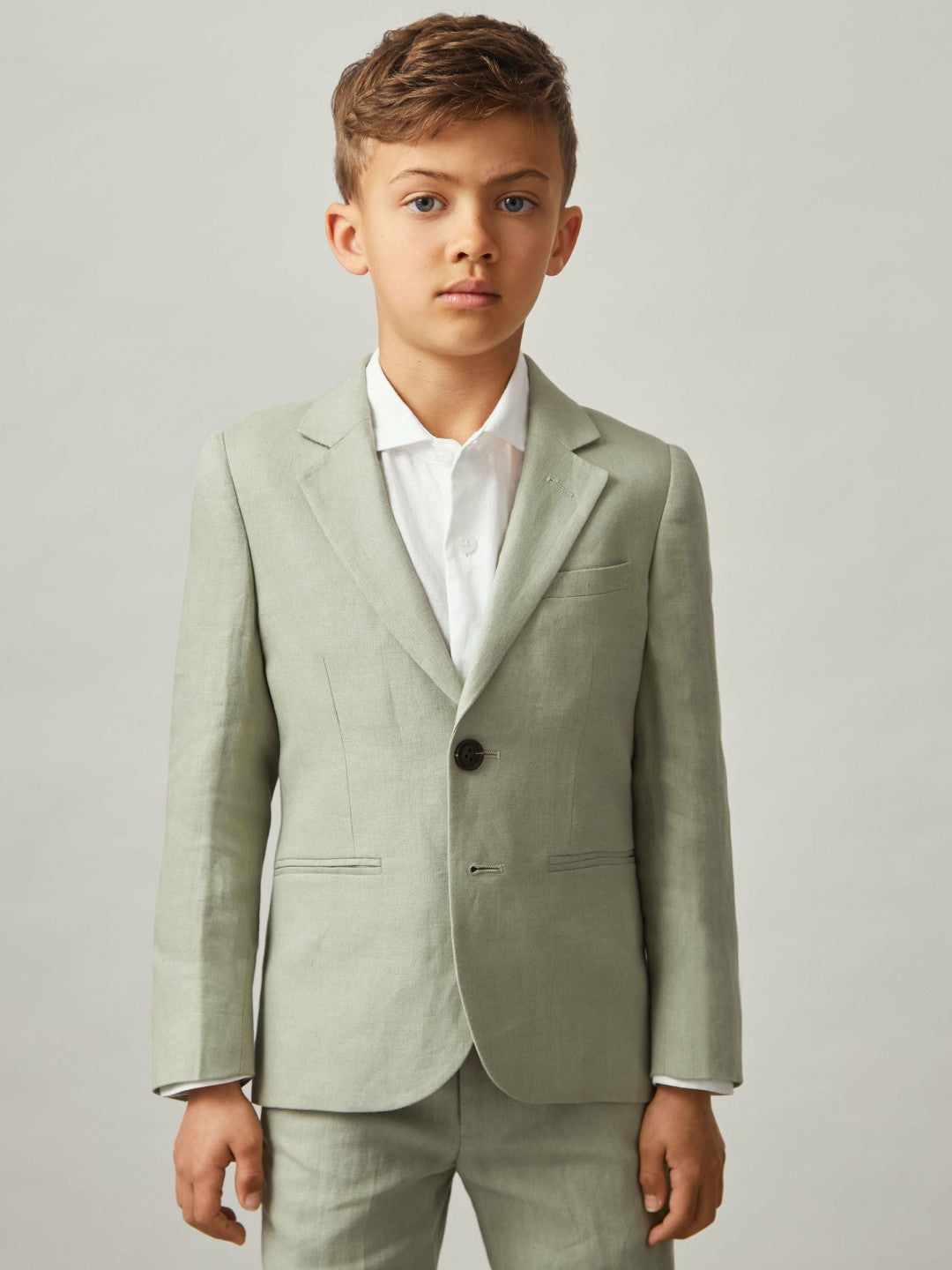 Children & Baby 3-9 yrs Linen Single Breasted Blazer in Apple