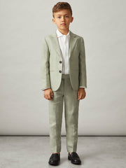 Children & Baby 3-9 yrs Linen Single Breasted Blazer in Apple
