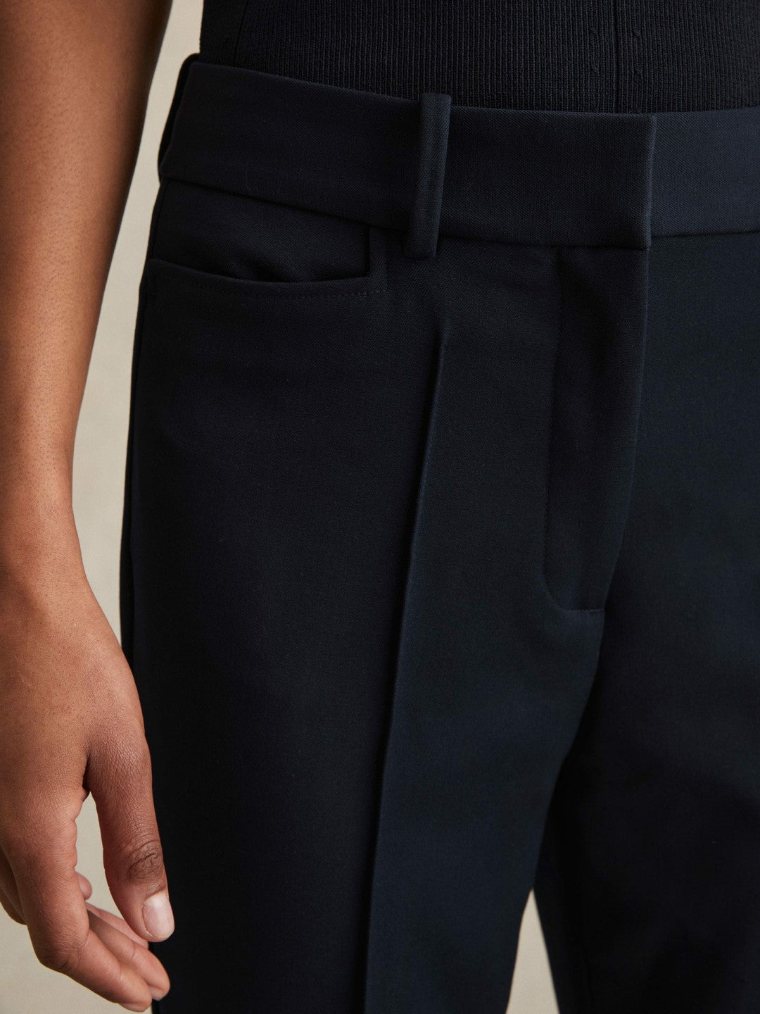 Women Flared Suit Trousers in Navy