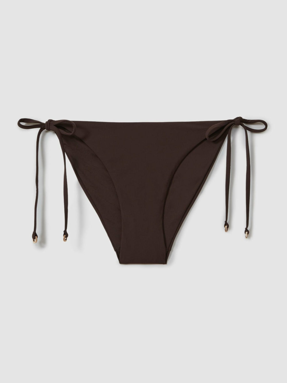 Women Side Tie Bikini Bottoms in Chocolate