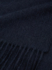 Men Wool and Cashmere Scarf in Navy