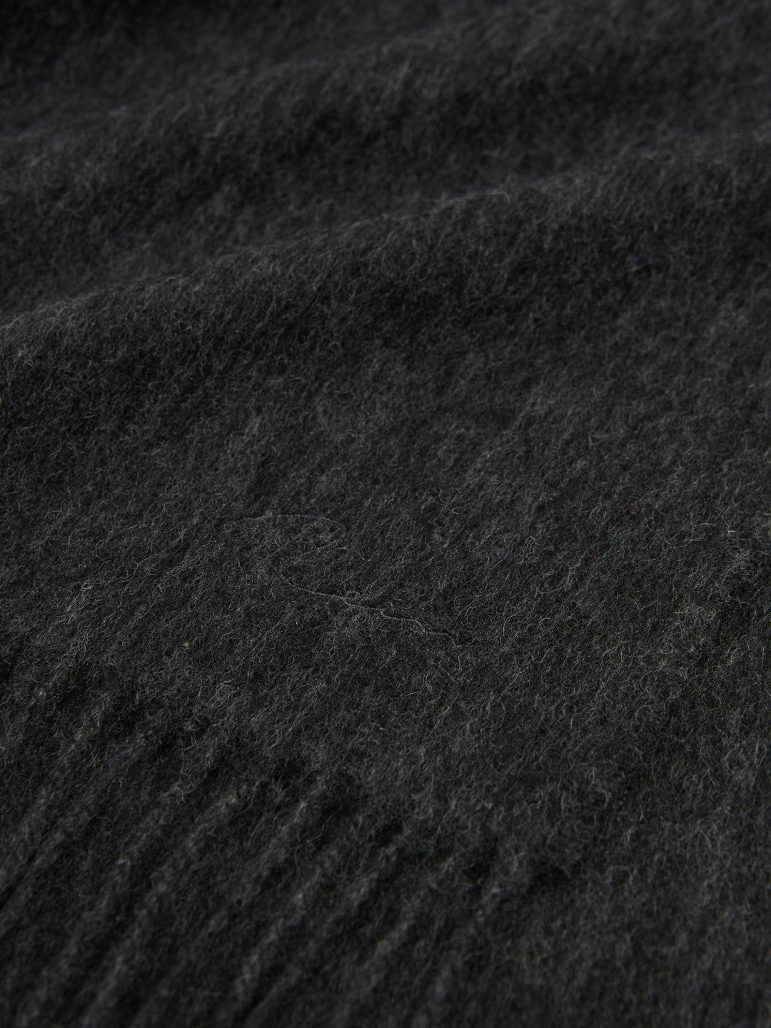 Men Wool and Cashmere Scarf in Charcoal