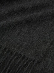 Men Wool and Cashmere Scarf in Charcoal