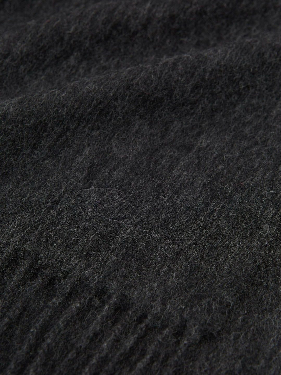 Men Wool and Cashmere Scarf in Charcoal