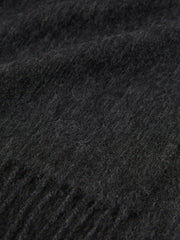 Men Wool and Cashmere Scarf in Charcoal