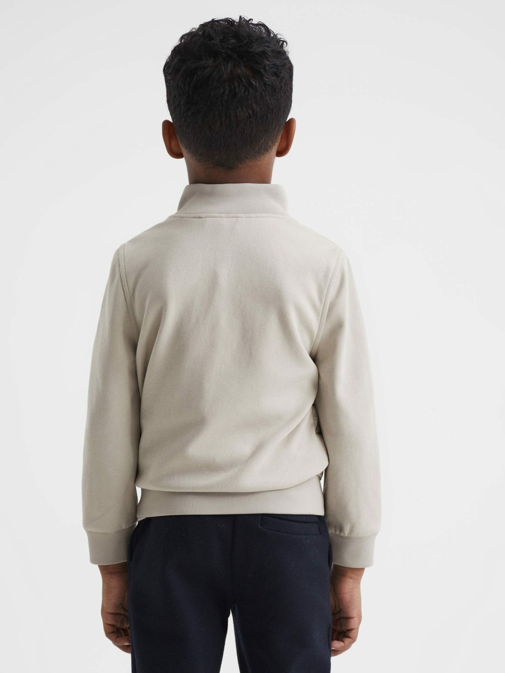Children & Baby 3-9 yrs Funnel Neck Quilted Hybrid Jacket in Stone