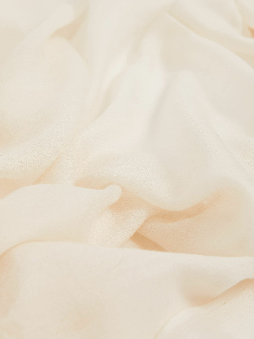 Women Wool-Cashmere Lightweight Scarf in Off White