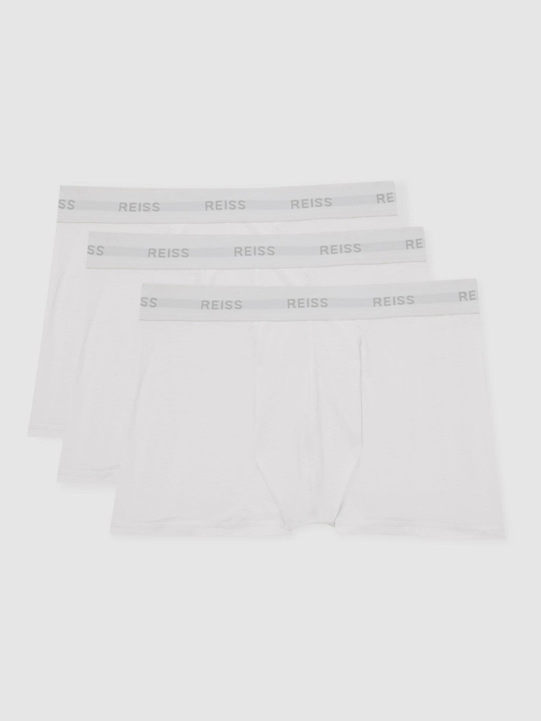 Men Three Pack Cotton Boxers in White