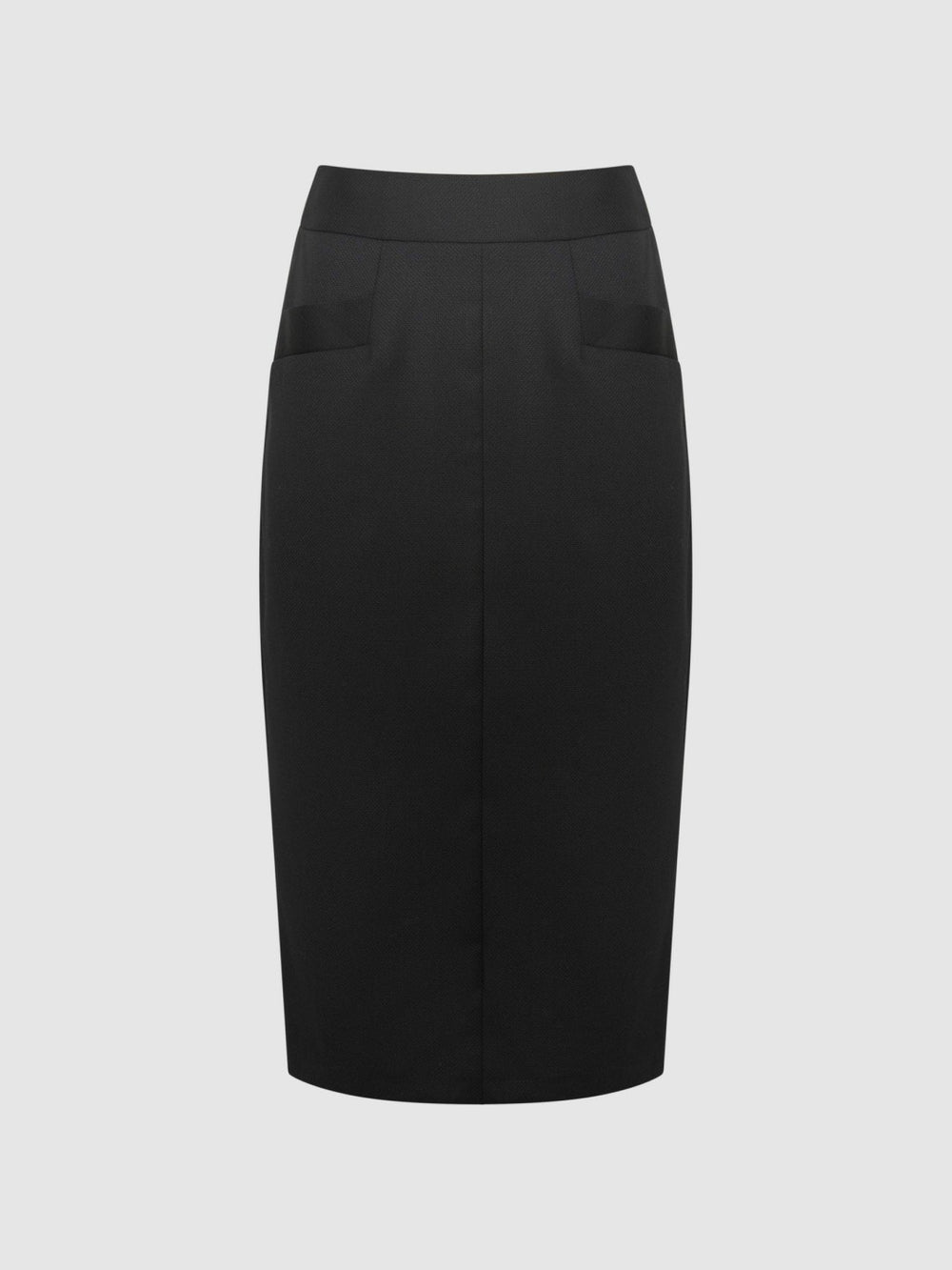 Women Petite Tailored Pencil Skirt in Black