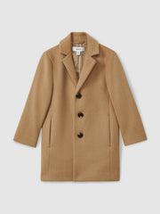 Children & Baby 13-14 yrs Single Breasted Overcoat in Camel