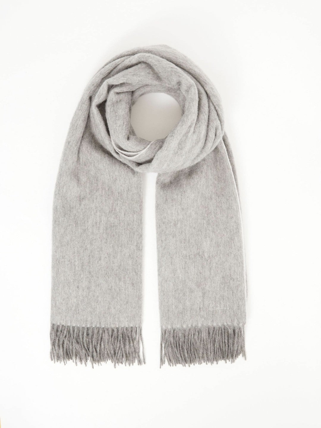 Women Wool-Cashmere Scarf in Soft Grey