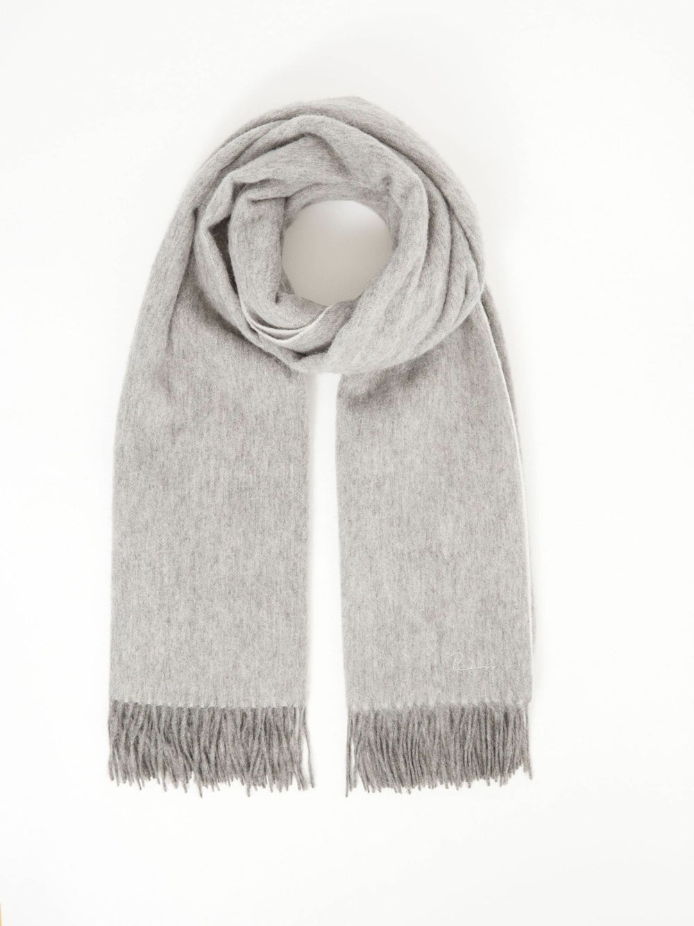 Women Wool-Cashmere Scarf in Soft Grey