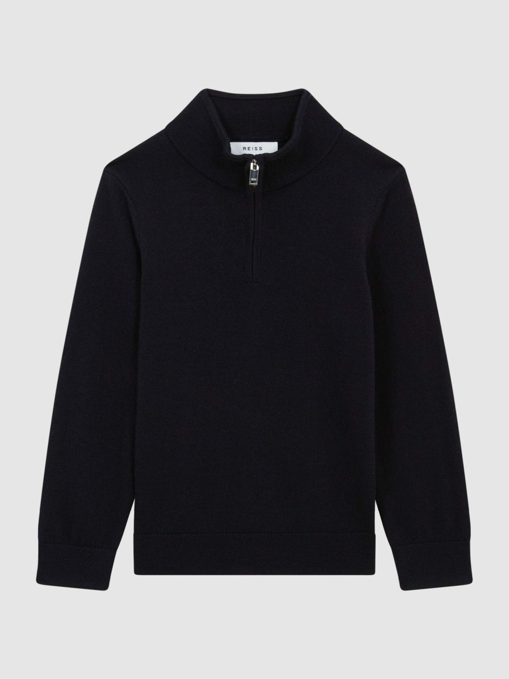 Children & Baby 3-9 yrs Merino Wool Zip-Neck Jumper in Navy